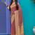 Maroon woven banarasi silk saree with blouse