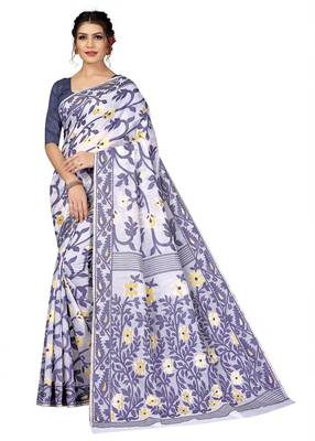 Women'S Designer  Banarasi Cotton Saree With Designer Blouse 1