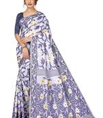 Women'S Designer  Banarasi Cotton Saree With Designer Blouse