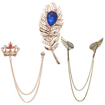 Blue crystal brooch 1