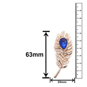 Blue crystal brooch 3