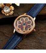 Blue Beautiful Butterfly Design Revolving Watch