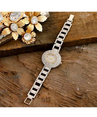 Silver Diamond Designer Party Watch 1