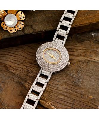 Silver Diamond Designer Party Watch 2