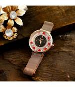 Rose Gold Dancing Diamond Adjustable Magnetic Belt Watch