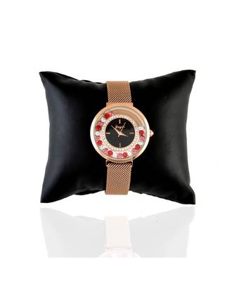 Rose Gold Dancing Diamond Adjustable Magnetic Belt Watch 4