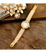 Golden  Smart Look Designer Full Of Diamond Party Watch