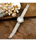Silver Smart Look Designer Full Of Diamond Party Watch