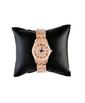 Rose Gold Smart Look Designer Full Of Diamond Watch 3