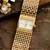 Golden Broad Belt Stylish Party Watch