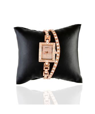 Rose Gold Large Belt Braclet Look Designer Watch 4