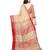Beige embroidered cotton saree with blouse