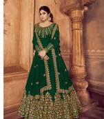 Green embroidered santoon salwar