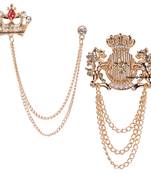 White crystal brooch