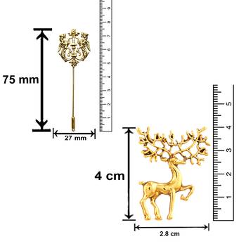 Gold crystal brooch 3
