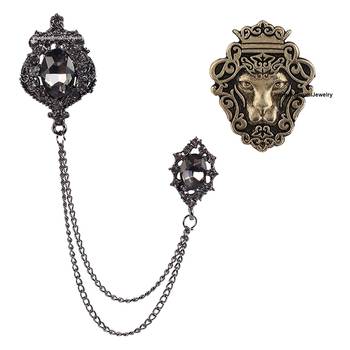 Black crystal brooch 1