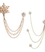 White crystal brooch