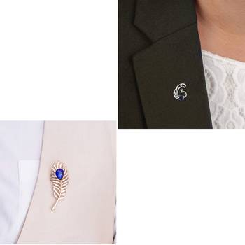 Blue crystal brooch 2