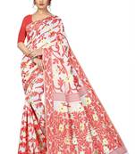 Women'S Designer  Banarasi Cotton Saree With Designer Blouse