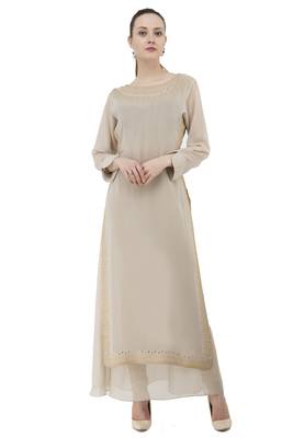 Red plain cotton ethnic-kurtis 1