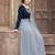 Grey embroidered georgette salwar