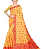 Women'S Designer  Banarasi Cotton Saree With Designer Blouse