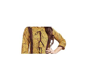 Ashda Yellow Collar Neck Designer Ethnic Ready To Wear Kurti 3