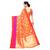 Orange woven cotton silk saree with blouse