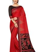 Women'S Designer  Linen Cotton Saree With Designer Blouse