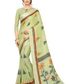 Women'S Designer  Linen Cotton Saree With Designer Blouse
