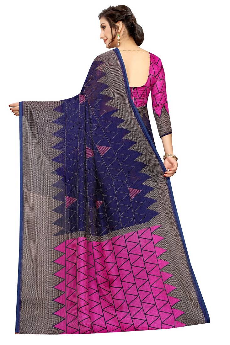 Women'S Designer  Linen Cotton Saree With Designer Blouse