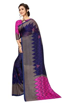 Women'S Designer  Linen Cotton Saree With Designer Blouse 4