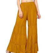 Yellow plain rayon regular_fit sharara