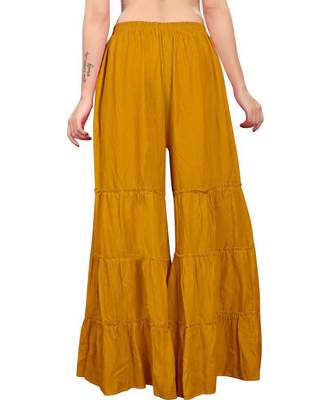 Yellow plain rayon regular_fit sharara 2