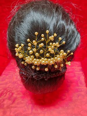 Gold pearl hair-accessories 2
