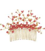 Red pearl hair-accessories