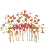 Red pearl hair-accessories