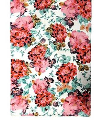 orange floral print Polyester scraf 3