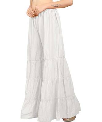 White plain rayon regular_fit sharara 3