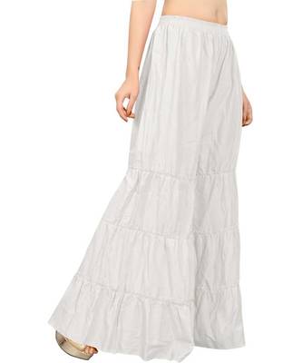 White plain rayon regular_fit sharara 4