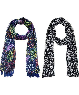 multicolor floral print Polyester scraf 1