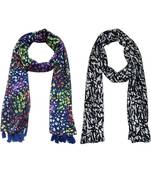 multicolor floral print Polyester scraf