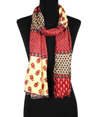 red floral print Viscose scraf 1