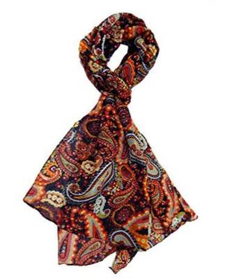 red floral print Polyester scraf 1
