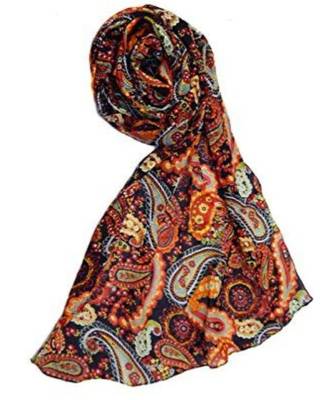 red floral print Polyester scraf 2