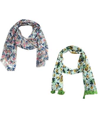 multicolor floral print Polyester scraf 1
