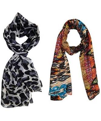 multicolor floral print Polyester scraf 1