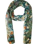 green floral print Polyester scraf