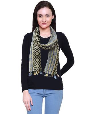 grey floral print Polyester scraf 1