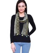 grey floral print Polyester scraf